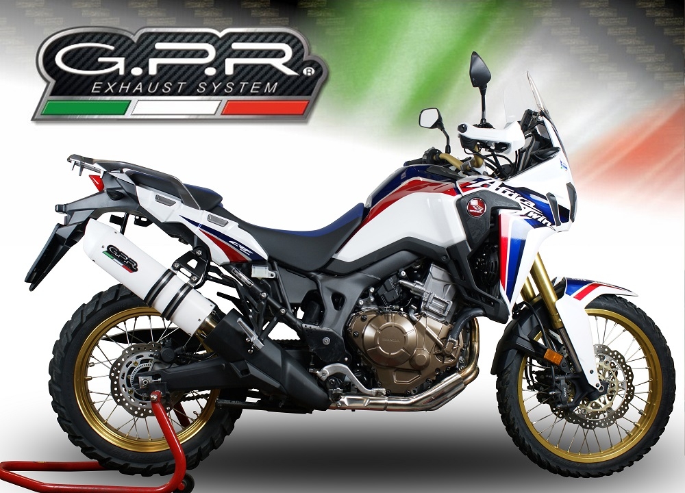 Exhaust compatible with Honda CRF1000L Africa Twin 2018-2020, Albus Evo4, Slip-on exhaust including removable db killer and link pipe, EPA-compliant 