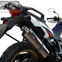 Exhaust compatible with Honda CRF1000L Africa Twin 2015-2017, Trioval, Slip-on exhaust including removable db killer and link pipe, EPA-compliant 
