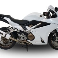 Exhaust compatible with Honda VFR800F 2017-2020, Albus Evo4, Slip-on exhaust including removable db killer and link pipe, EPA-compliant 