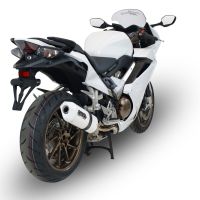 Exhaust compatible with Honda VFR800F 2017-2020, Albus Evo4, Slip-on exhaust including removable db killer and link pipe, EPA-compliant 