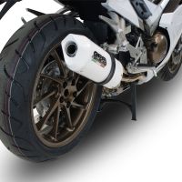 Exhaust compatible with Honda VFR800F 2014-2016, Albus Ceramic, Slip-on exhaust including removable db killer and link pipe, EPA-compliant 