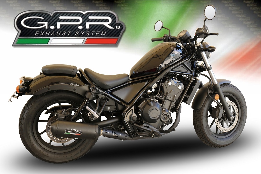 Exhaust compatible with Honda Rebel 500 2017-2020, Ghisa , Slip-on exhaust including removable db killer and link pipe, EPA-compliant 