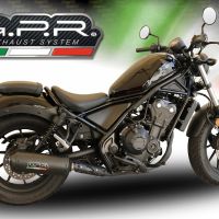 Exhaust compatible with Honda Rebel 500 2017-2020, Ghisa , Slip-on exhaust including removable db killer and link pipe, EPA-compliant 