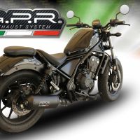 Exhaust compatible with Honda Rebel 500 2017-2020, Ghisa , Slip-on exhaust including removable db killer and link pipe, EPA-compliant 