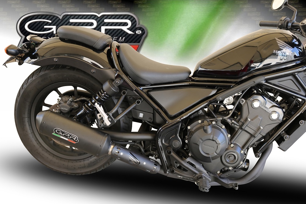 Exhaust compatible with Honda Rebel 500 2017-2020, Ghisa , Slip-on exhaust including removable db killer and link pipe, EPA-compliant 