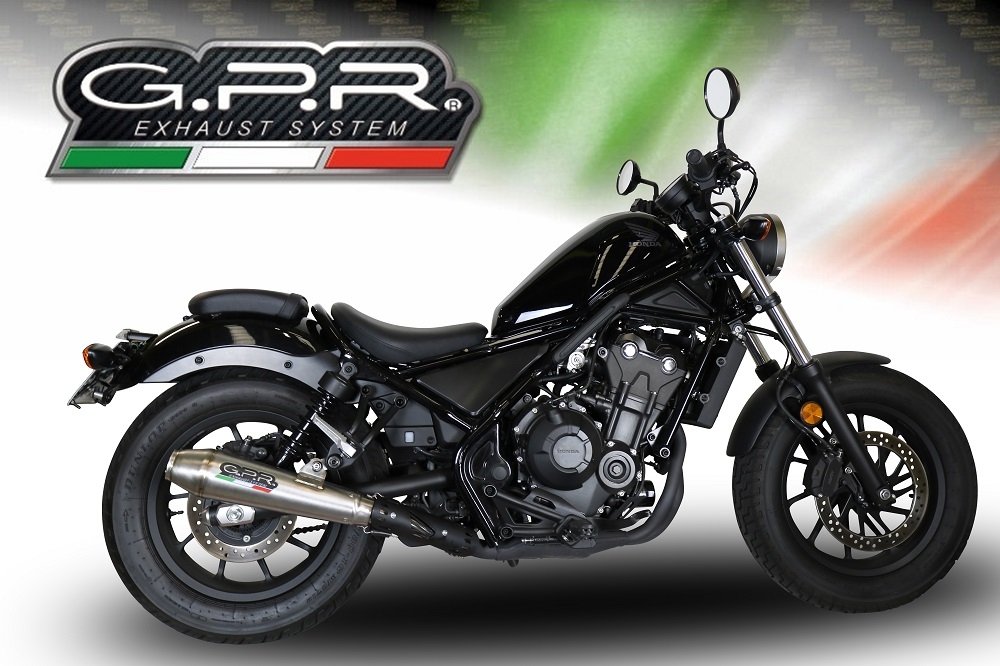Exhaust compatible with Honda Rebel 300 2021-2023, Ultracone, Slip-on exhaust including removable db killer and link pipe, EPA-compliant 