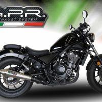 Exhaust compatible with Honda Rebel 300 2021-2023, Ultracone, Slip-on exhaust including removable db killer and link pipe, EPA-compliant 
