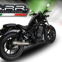 Exhaust compatible with Honda Rebel 300 2021-2023, Ultracone, Slip-on exhaust including removable db killer and link pipe, EPA-compliant 