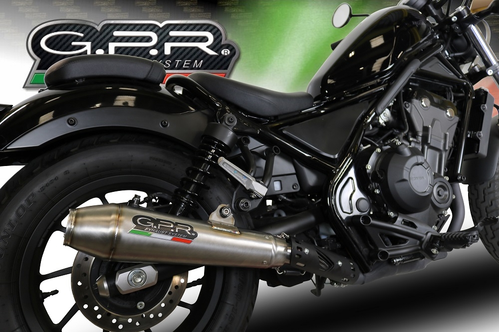 Exhaust compatible with Honda Rebel 300 2021-2023, Ultracone, Slip-on exhaust including removable db killer and link pipe, EPA-compliant 