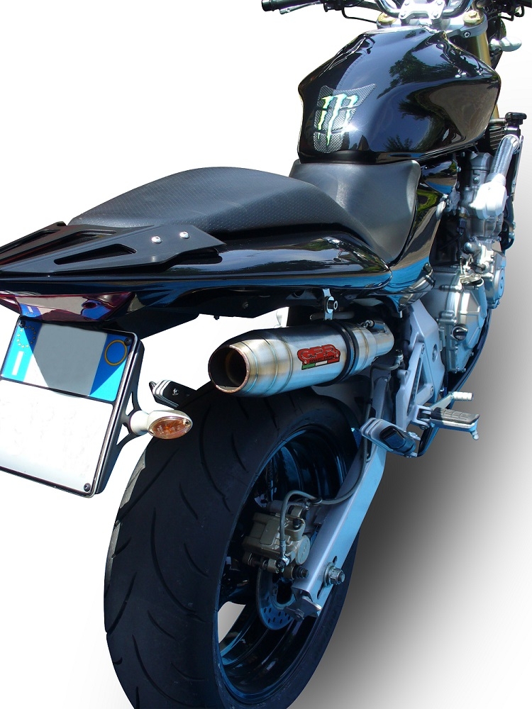 Exhaust compatible with Honda CB600F Hornet 2003-2006, Deeptone Inox, Slip-on exhaust including removable db killer and link pipe, not EPA-compliant 