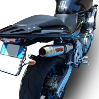 Exhaust compatible with Honda CB600F Hornet 2003-2006, Deeptone Inox, Slip-on exhaust including removable db killer and link pipe, not EPA-compliant 
