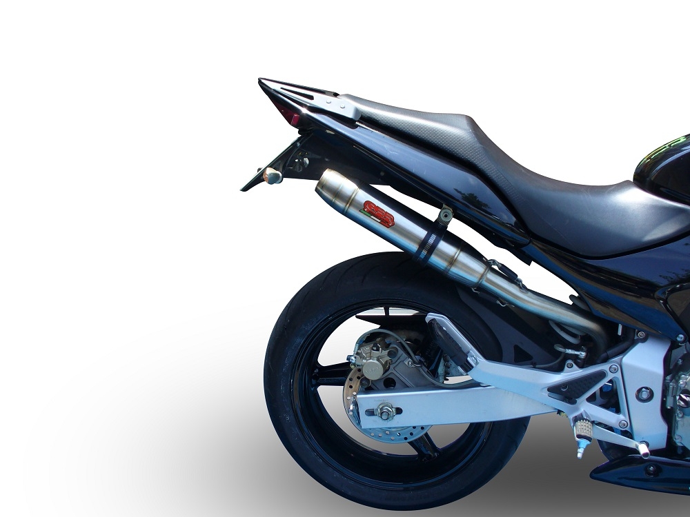 Exhaust compatible with Honda CB600F Hornet 2003-2006, Deeptone Inox, Slip-on exhaust including removable db killer and link pipe, not EPA-compliant 