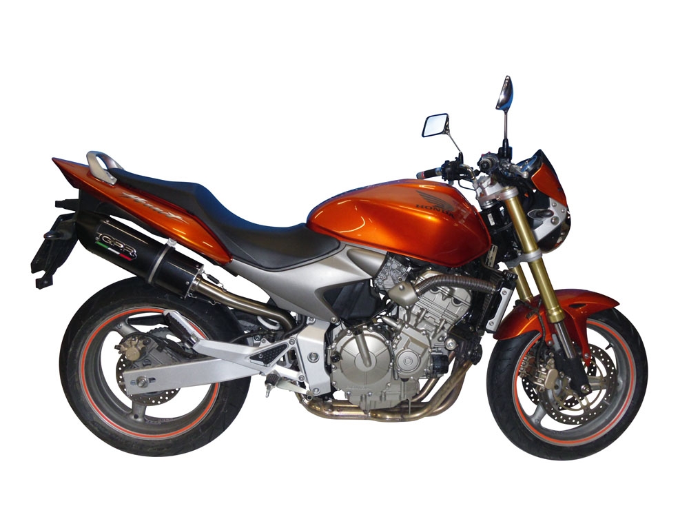 Exhaust compatible with Honda CB600F Hornet 2003-2006, Furore Nero, Slip-on exhaust including removable db killer and link pipe, not EPA-compliant 