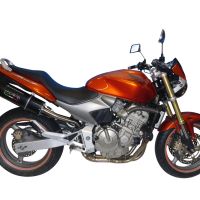 Exhaust compatible with Honda CB600F Hornet 2003-2006, Furore Nero, Slip-on exhaust including removable db killer and link pipe, not EPA-compliant 