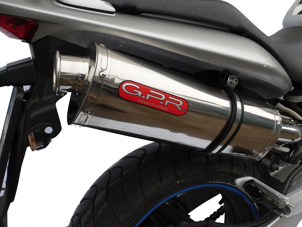 Exhaust compatible with Honda CB600F Hornet 1998-2002, Trioval, Slip-on exhaust including removable db killer and link pipe, EPA-compliant 