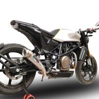 Exhaust compatible with Husqvarna Svartpilen 701 2018-2020, Powercone Evo, Slip-on exhaust including removable db killer and link pipe, EPA-compliant 