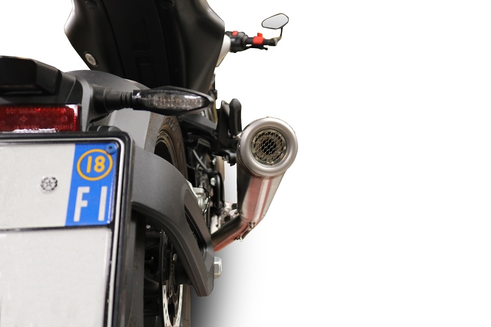 Exhaust compatible with Husqvarna Svartpilen 701 2018-2020, Powercone Evo, Slip-on exhaust including removable db killer and link pipe, EPA-compliant 