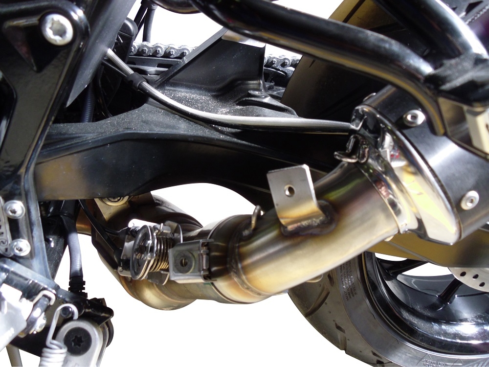 Exhaust compatible with Husqvarna Nuda 900 900R 2012-2013, Albus Ceramic, Slip-on exhaust including removable db killer and link pipe, EPA-compliant 