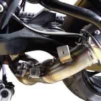 Exhaust compatible with Husqvarna Nuda 900 900R 2012-2013, Albus Ceramic, Slip-on exhaust including removable db killer and link pipe, EPA-compliant 
