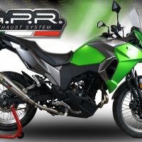GPR exhaust compatible with Kawasaki Versys-X 300 2022-2023, Powercone Evo, Homologated legal slip-on exhaust including removable db killer, link pipe and catalyst 