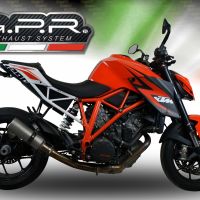 Exhaust compatible with Ktm 1290 Super Duke R 2014-2016, M3 Inox , Slip-on exhaust including removable db killer and link pipe, EPA-compliant 