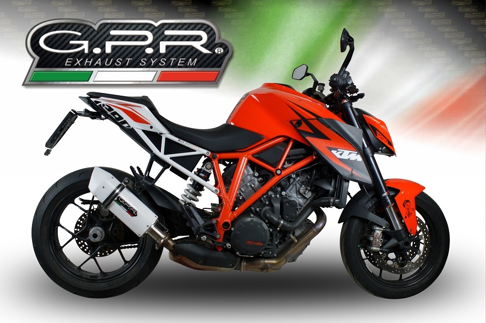 Exhaust compatible with Ktm 1290 Super Duke R 2017-2019, Albus Evo4, Slip-on exhaust including removable db killer and link pipe, EPA-compliant 