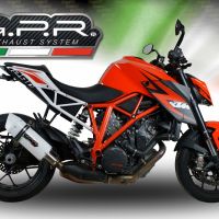 Exhaust compatible with Ktm 1290 Super Duke R 2017-2019, Albus Evo4, Slip-on exhaust including removable db killer and link pipe, EPA-compliant 