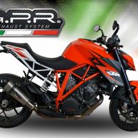 GPR exhaust compatible with  Ktm 1290 Super Duke GT 2022-2024, New Grand Prix Evo Titanium, Slip-on exhaust including removable db killer and link pipe, EPA-compliant 