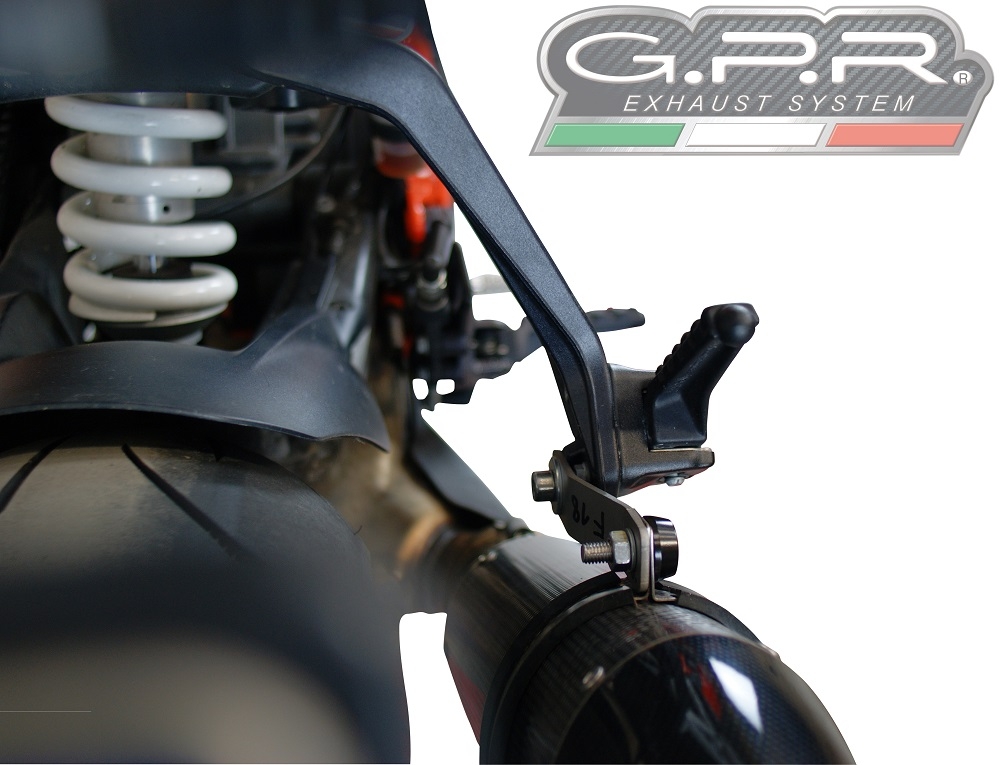 Exhaust compatible with Ktm 1290 Super Duke R 2017-2019, Albus Evo4, Slip-on exhaust including removable db killer and link pipe, EPA-compliant 