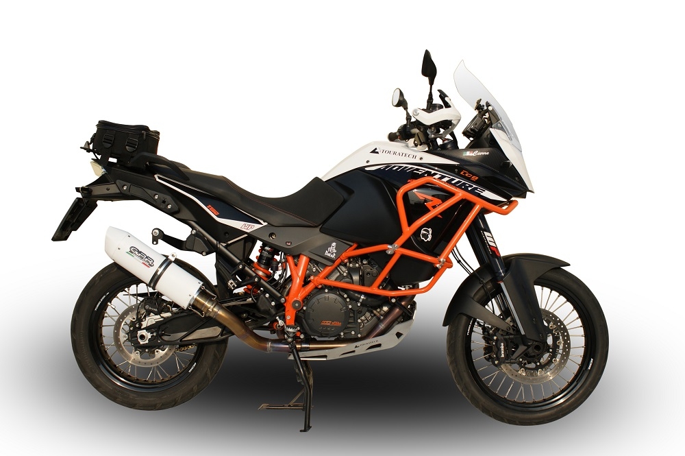 Exhaust compatible with Ktm 1090 Adventure 2017-2020, Albus Evo4, Slip-on exhaust including removable db killer and link pipe, EPA-compliant 