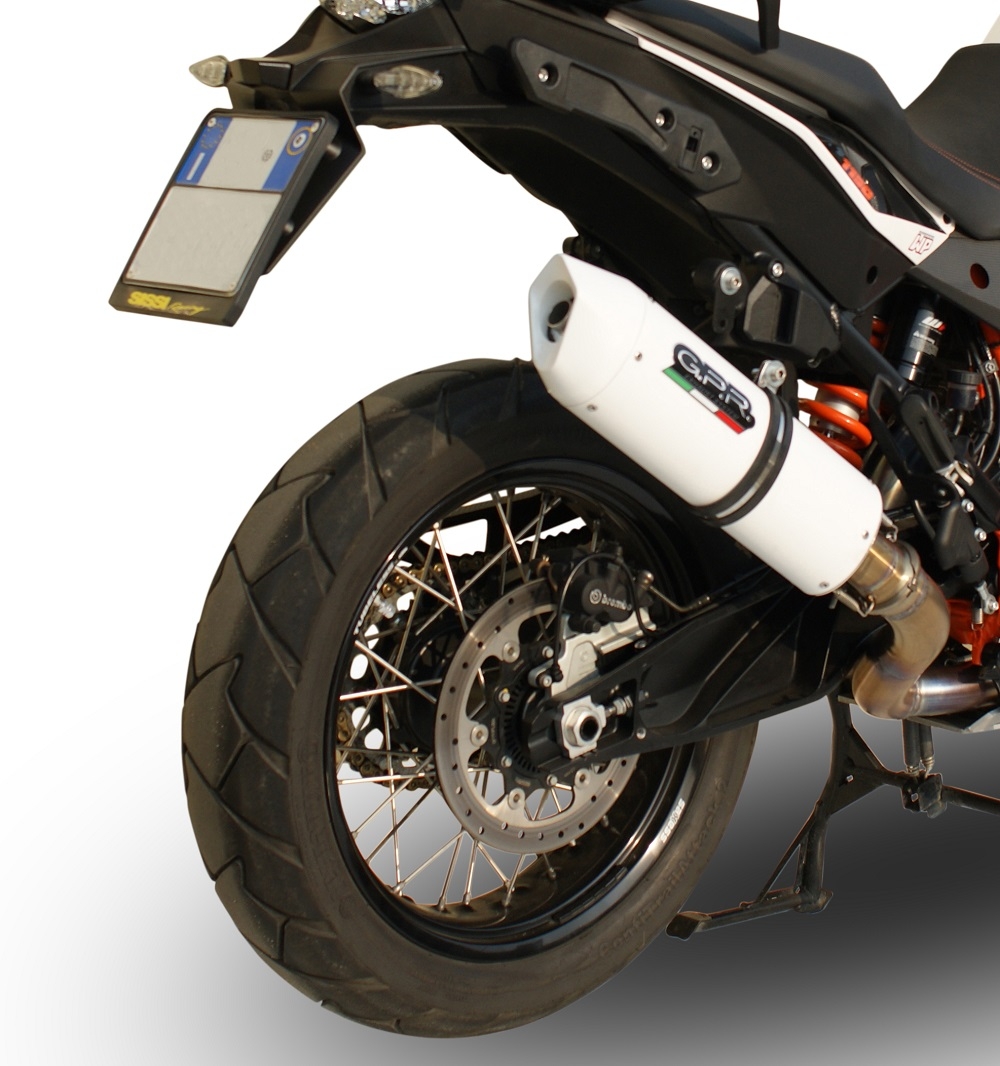 Exhaust compatible with Ktm 1090 Adventure 2017-2020, Albus Evo4, Slip-on exhaust including removable db killer and link pipe, EPA-compliant 