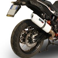 Exhaust compatible with Ktm 1090 Adventure 2017-2020, Albus Evo4, Slip-on exhaust including removable db killer and link pipe, EPA-compliant 
