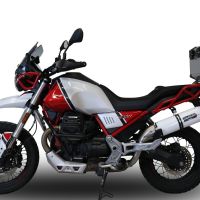 Exhaust compatible with Moto Guzzi V85TT 2021-2024, Albus Evo4, Slip-on exhaust including removable db killer and link pipe, EPA-compliant 