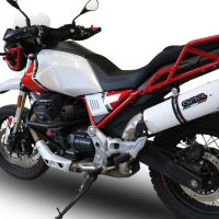 Exhaust compatible with Moto Guzzi V85TT 2021-2024, Albus Evo4, Slip-on exhaust including removable db killer and link pipe, EPA-compliant 