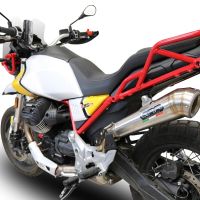 Exhaust compatible with Moto Guzzi V85TT 2021-2024, Powercone Evo, Slip-on exhaust including removable db killer and link pipe, EPA-compliant 