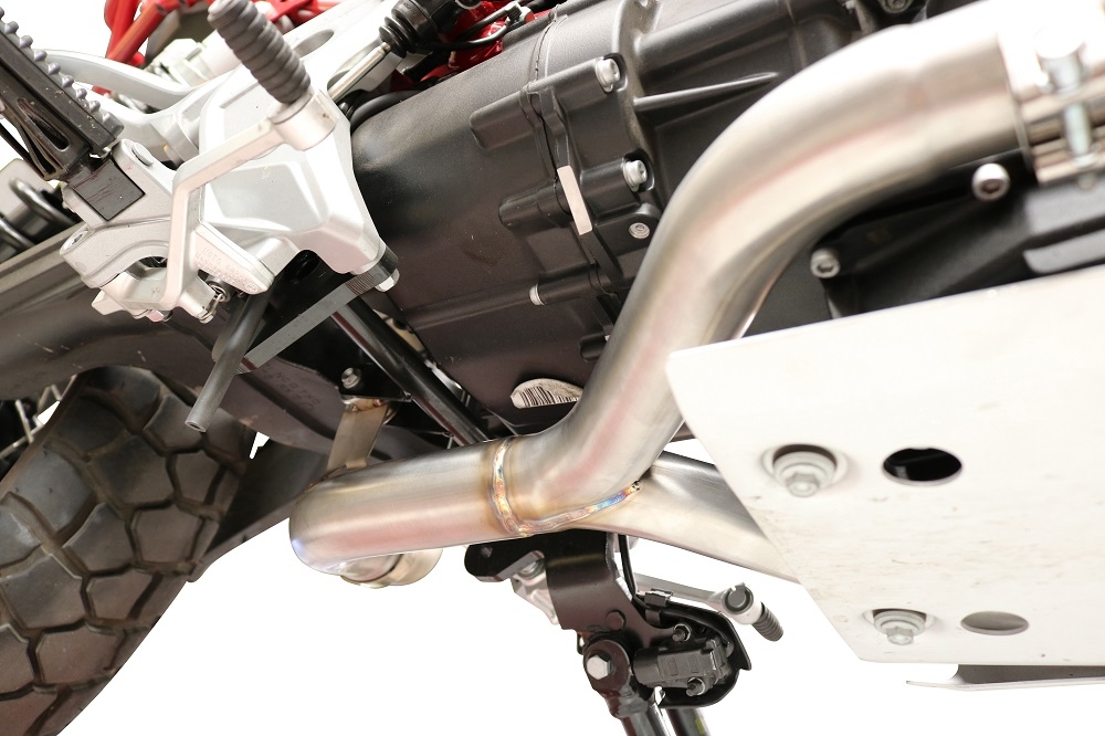 Exhaust compatible with Moto Guzzi V85TT 2019-2020, Decatalizzatore, Decat pipe 