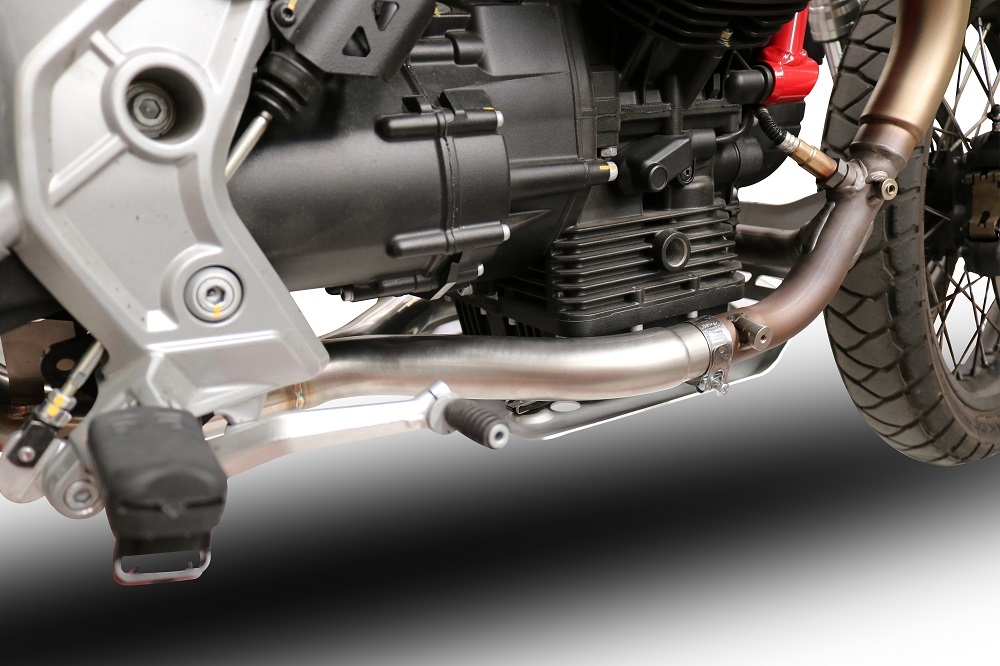 Exhaust compatible with Moto Guzzi V85TT 2019-2020, Decatalizzatore, Decat pipe 