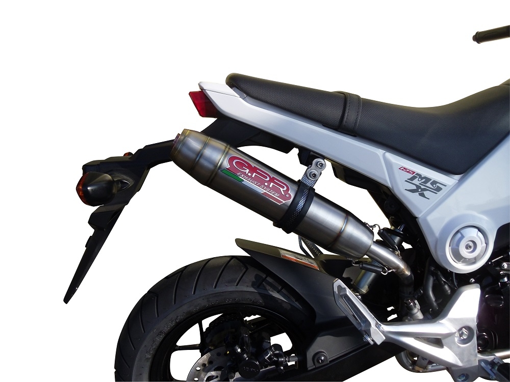 Exhaust compatible with Honda Grom 125 2018-2020, Deeptone Inox, Slip-on exhaust including removable db killer and link pipe, not EPA-compliant 