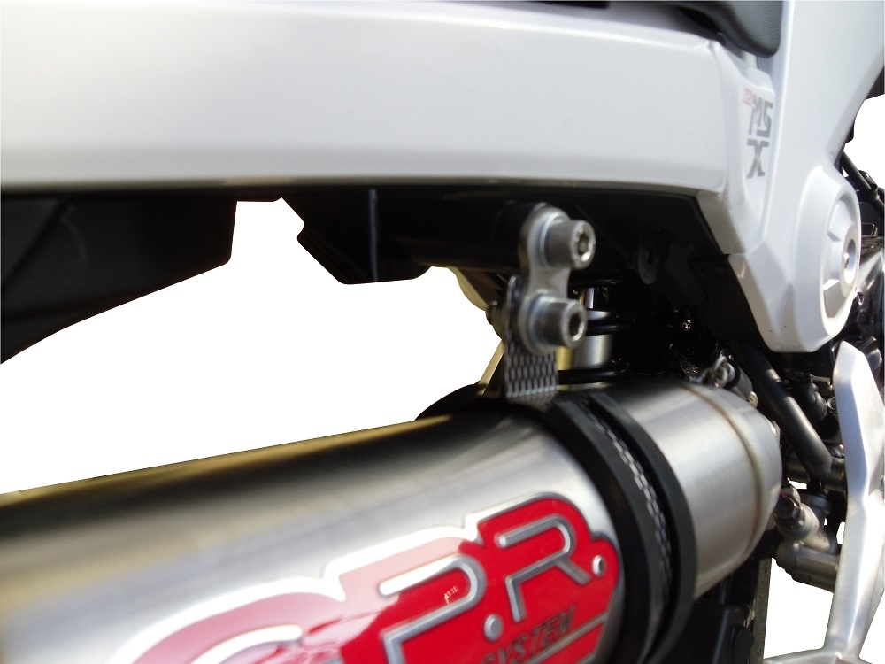 Exhaust compatible with Honda Grom 125 2018-2020, Deeptone Inox, Slip-on exhaust including removable db killer and link pipe, not EPA-compliant 