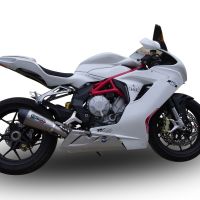 GPR exhaust compatible with  Mv Agusta F3 675 2017-2020, New Grand Prix Evo Titanium, Slip-on exhaust including link pipe and removable db killer 