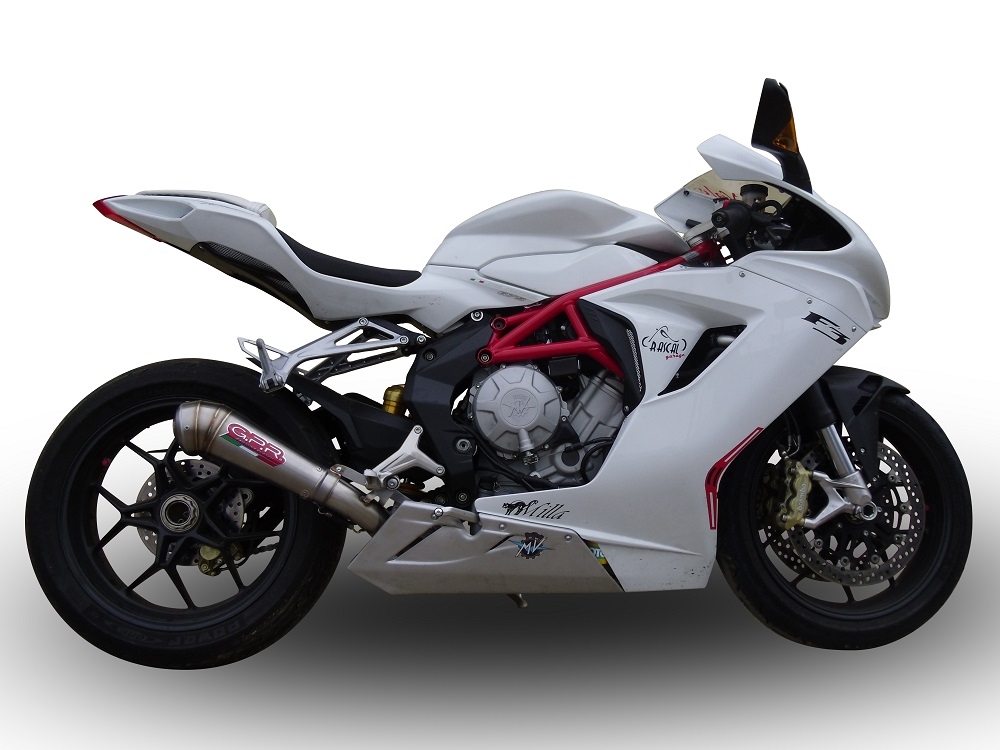 Exhaust compatible with Mv Agusta F3 675 2017-2020, Powercone Evo, Slip-on exhaust including link pipe and removable db killer 