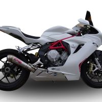 Exhaust compatible with Mv Agusta F3 675 2017-2020, Powercone Evo, Slip-on exhaust including link pipe and removable db killer 