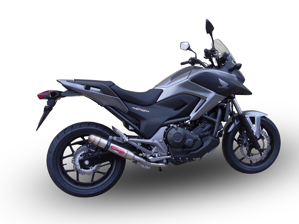 Exhaust compatible with Honda NC750X NC750S DCT 2021-2023, Deeptone Inox, Slip-on exhaust including removable db killer and link pipe, EPA-compliant 