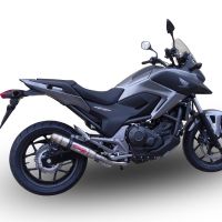 Exhaust compatible with Honda NC750X NC750S DCT 2021-2023, Deeptone Inox, Slip-on exhaust including removable db killer and link pipe, EPA-compliant 