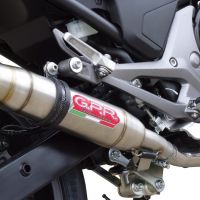 Exhaust compatible with Honda NC750X NC750S DCT 2021-2023, Deeptone Inox, Slip-on exhaust including removable db killer and link pipe, EPA-compliant 