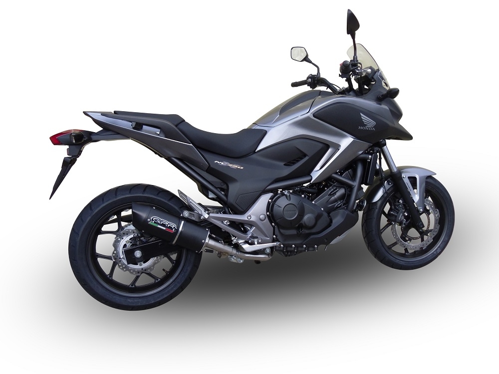 Exhaust compatible with Honda NC750X NC750S DCT 2014-2015, Furore Nero, Slip-on exhaust including removable db killer and link pipe, EPA-compliant 