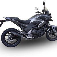 Exhaust compatible with Honda NC750X NC750S DCT 2014-2015, Furore Nero, Slip-on exhaust including removable db killer and link pipe, EPA-compliant 