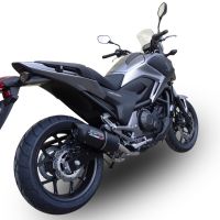 Exhaust compatible with Honda NC750X NC750S DCT 2014-2015, Furore Nero, Slip-on exhaust including removable db killer and link pipe, EPA-compliant 