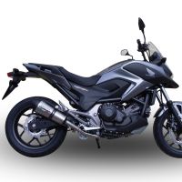 GPR exhaust compatible with  Honda NC750X NC750S DCT 2021-2023, New Grand Prix Evo Titanium, Slip-on exhaust including removable db killer and link pipe, EPA-compliant 