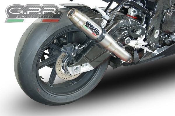 Exhaust compatible with Bmw S1000RR 2015-2016, Deeptone Inox, Slip-on exhaust including link pipe 